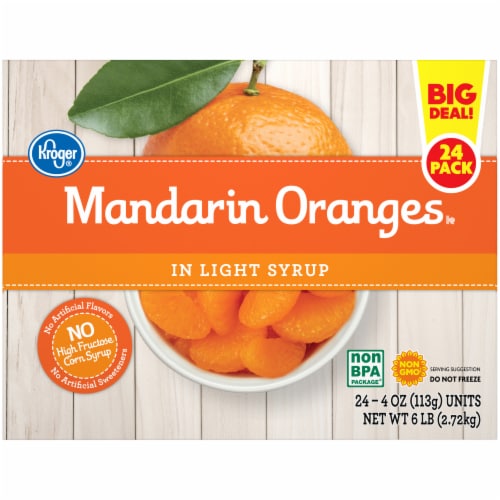 Kroger® Mandarin Orange Cups in Light Syrup BIG DEAL! Perspective: front