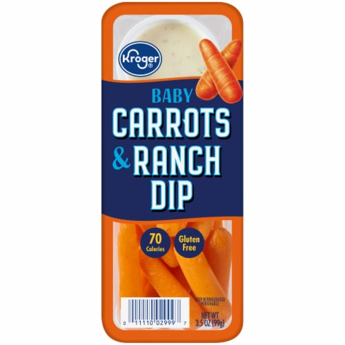 Kroger® Gluten Free Baby Carrots & Ranch Dip Snack Tray Perspective: front