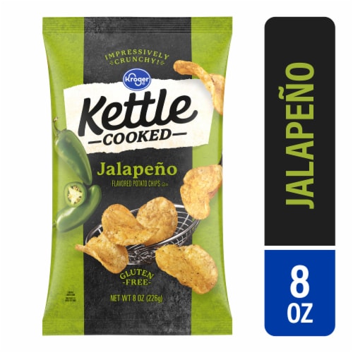 Kroger Kettle Cooked Gluten Free Jalapeno Potato Chips 8 Oz Smith S Food And Drug