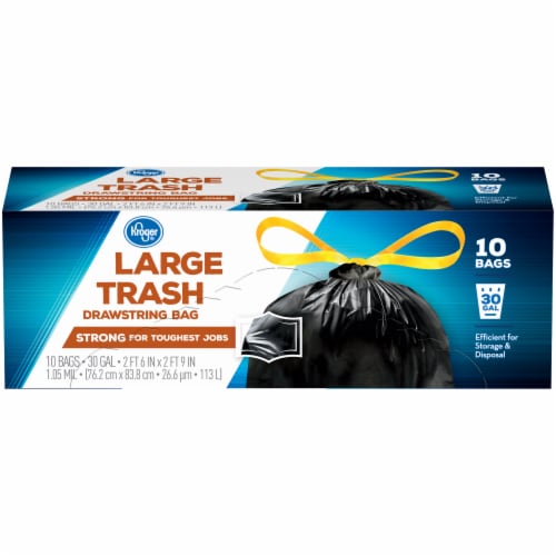 Kroger® Large Drawstring 30 Gallon Trash Bags, 50 ct - Baker's