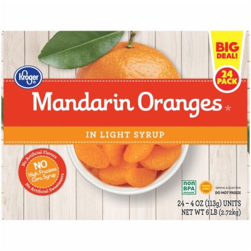 Kroger® Mandarin Orange Cups in Light Syrup Perspective: front