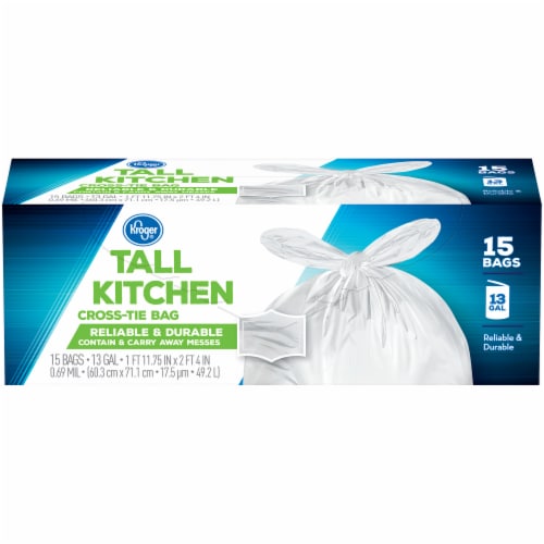 Kroger® Tall Kitchen Cross Tie Bags Perspective: front