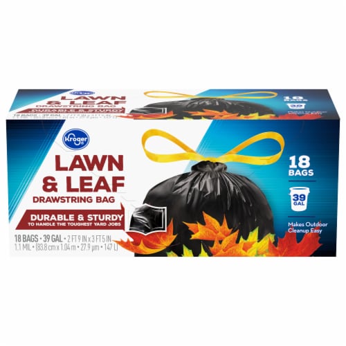 Kroger® 39 Gallon Lawn & Leaf Drawstring Bags Perspective: front