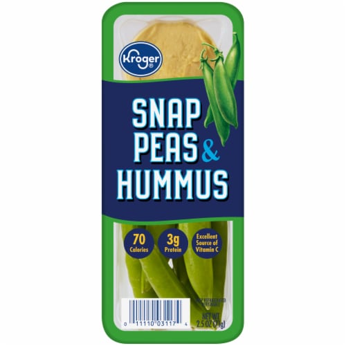 Kroger® Snap Peas & Hummus Snack Tray Perspective: front
