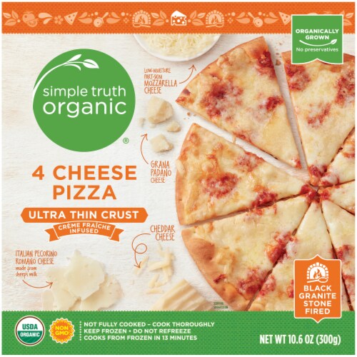 Simple Truth Organic® 4 Cheese Ultra Thin Crust Frozen Pizza Perspective: front