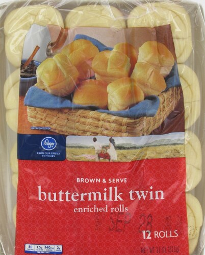 Kroger® Brown N Serve Buttermilk Twin Rolls Perspective: front