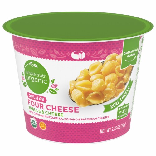 Simple Truth Organic® Deluxe Four Cheese Shells & Cheese Cup Perspective: front