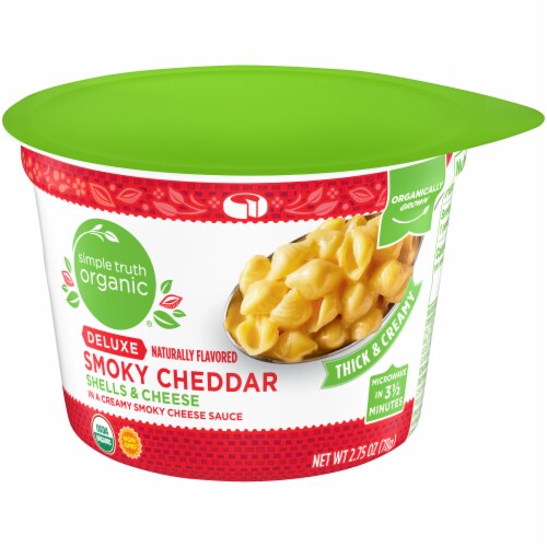 Simple Truth Organic® Deluxe Smoky Cheddar Shells & Cheese Cups, 2.75