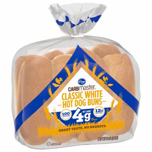 Kroger Carbmaster® White Hot Dog Buns Perspective: front