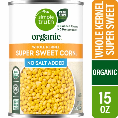 Simple Truth Organic® No Salt Added Whole Kernel Super Sweet Corn Perspective: front