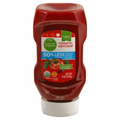 Simple Truth Organic® Reduced Sugar & Sodium Tomato Ketchup Perspective: front