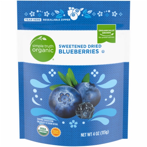 Simple Truth Organic® Sweetened Dried Blueberries Pouch Perspective: front