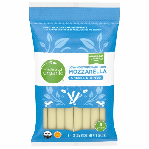 Simply Truth Organic® Mozzarella String Cheese Perspective: front