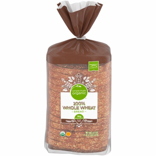 Simple Truth Organic® 100% Whole Wheat Round Top Bread Perspective: front
