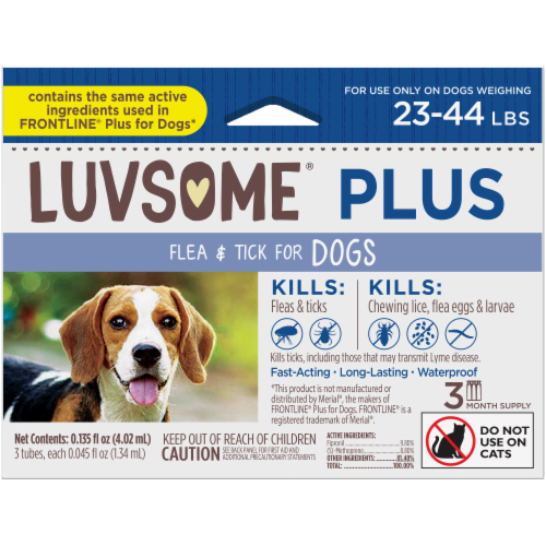 Luvsome® Plus Flea & Tick Dog Treatment Perspective: front