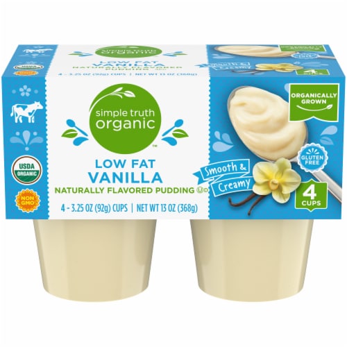 Simple Truth Organic™ Low Fat Vanilla Naturally Flavored Pudding Perspective: front