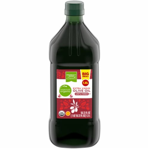 Simple Truth Organic® Unfiltered Extra Virgin Olive Oil Perspective: front