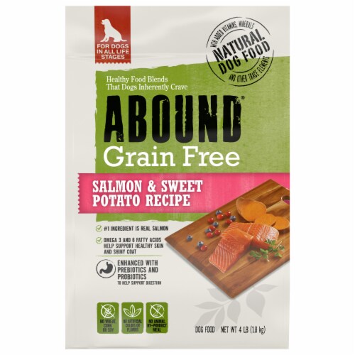 ABOUND® Grain Free All Life Stages Dry Dog Food Salmon & Sweet Potato Perspective: front