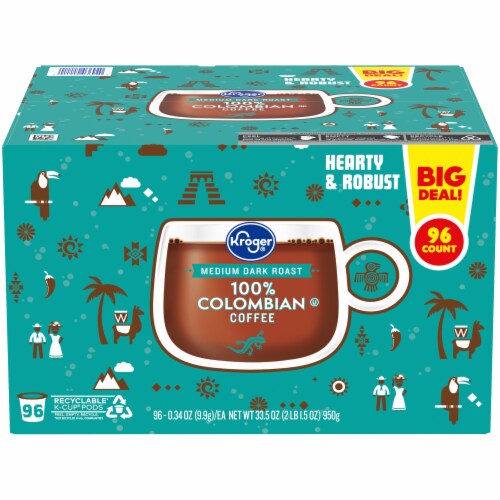 Kroger® 100% Colombian Medium-Dark Roast Coffee Pods Perspective: front