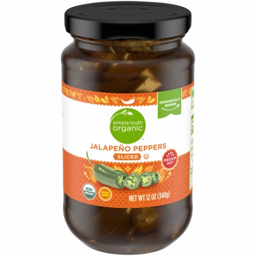 Simple Truth Organic™ Sliced Jalapeno Peppers Jar Perspective: front