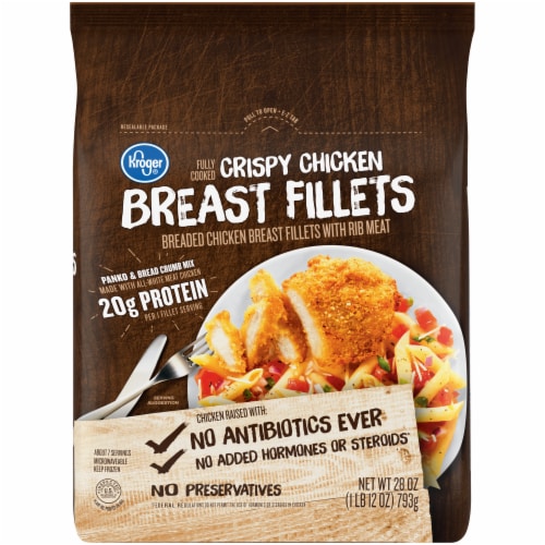 Kroger® Fully Cooked Crispy Chicken Breast Fillets, 28 oz - Kroger