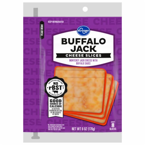 Kroger® Buffalo Jack Sliced Monterey Jack Cheese Perspective: front