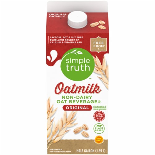 Simple Truth Original Oatmilk Non-Dairy Oat Beverage Perspective: front