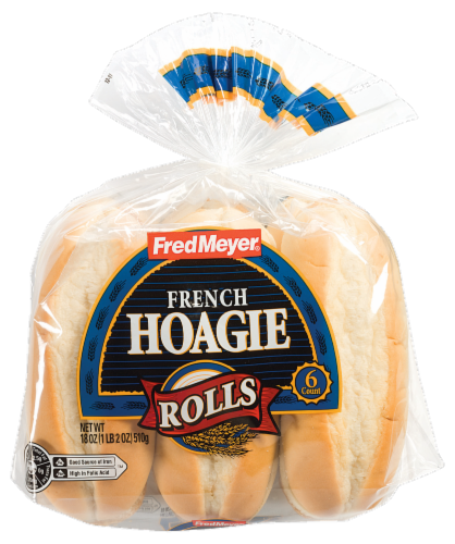 Fred Meyer® French Hoagie Rolls 6 Count Perspective: front