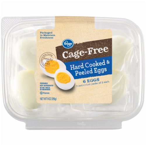 Kroger® Cage Free Hard Cooked Peeled Eggs Perspective: front