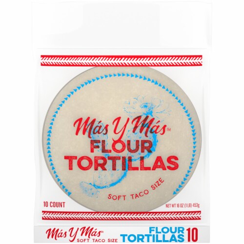 Mas y Mas Taco Size Flour Tortillas Perspective: front
