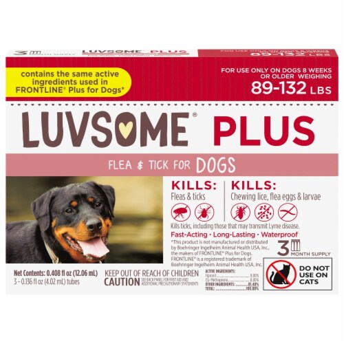 Luvsome® Plus Flea & Tick for Dogs Perspective: front