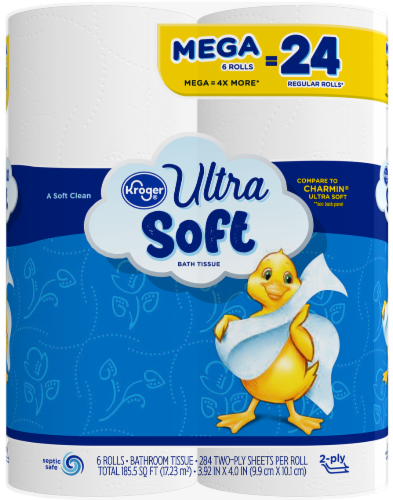 Kroger® Ultra Soft Bath Tissue Mega Rolls Perspective: front