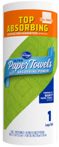 Kroger® Top Absorbing Full Sheet Paper Towel Roll Perspective: front