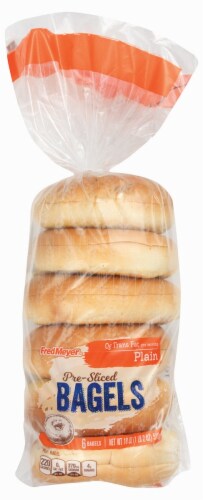 Fred Meyer™ Plain Sliced Bagels Perspective: front