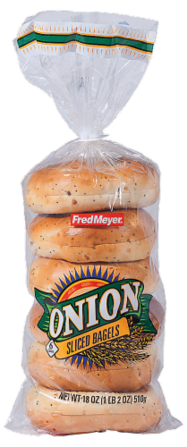 Fred Meyer® Onion Sliced Bagels Perspective: front