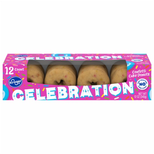 Kroger® Celebration Confetti Cake Donuts 12 Count Perspective: front