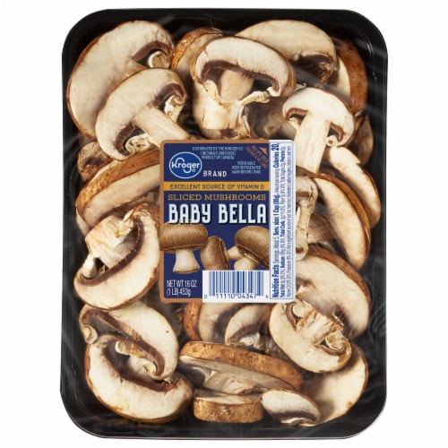 Kroger® Sliced Baby Bella Mushrooms Perspective: front