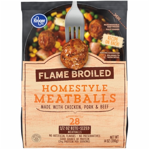 Kroger® Flame Broiled Homestyle Meatballs Perspective: front