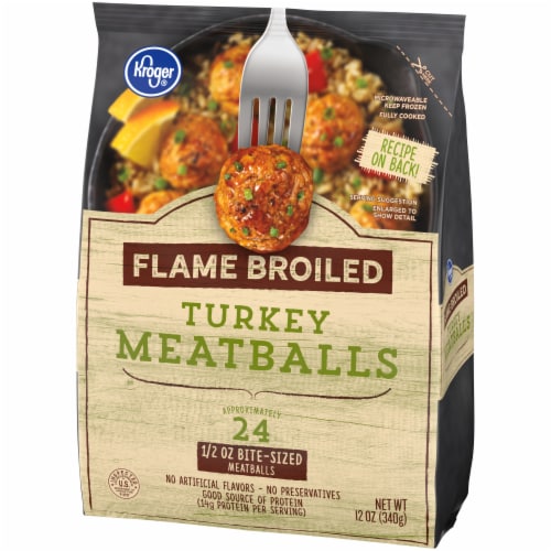 Kroger® Flame Broiled Turkey Meatballs Perspective: front