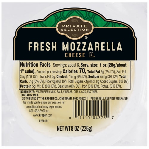 Private Selection® Fresh Mozzarella Cheese Perspective: front