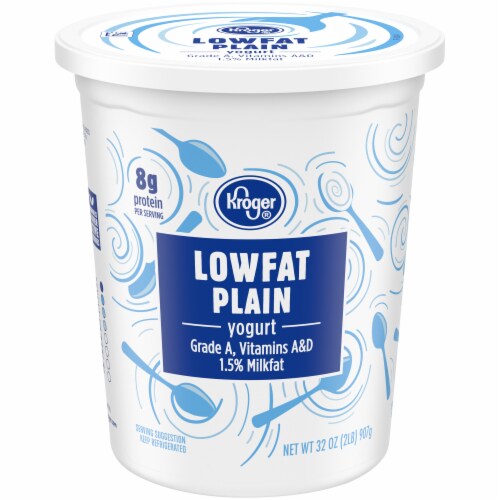 Kroger Plain Low Fat Yogurt Tub Perspective: front