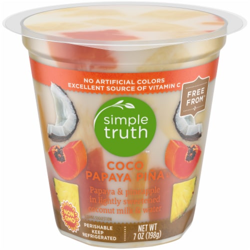 Simple Truth™ Coco Papaya Pina Fruit Cup Perspective: front