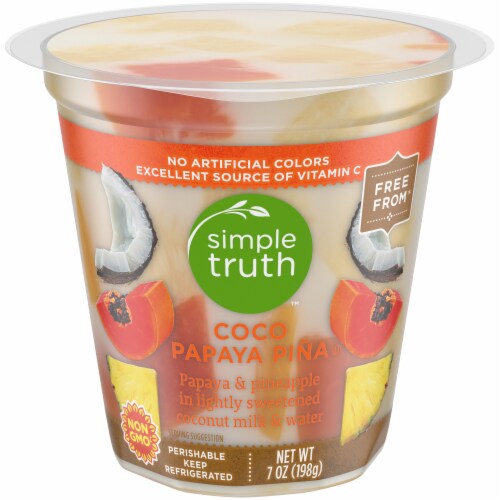 Simple Truth™ Coco Papaya Pina Fruit Cup Perspective: front