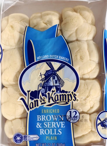 Van De Kamp's Brown & Serve White Rolls Perspective: front