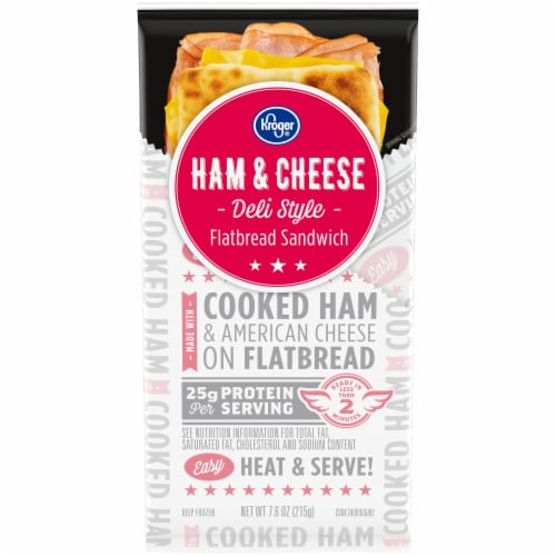 Kroger® Ham and Cheese Deli Style Flatbread Sandwich Perspective: front