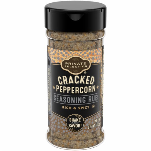 Private Selection® Cracked Peppercorn Seasoning Rub Perspective: front