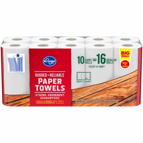 Kroger® Select-A-Sheet Rugged + Reliable Paper Towels Perspective: front
