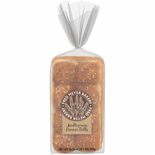 Fred Meyer® Bakery Multigrain Dinner Rolls 8 Count Perspective: front