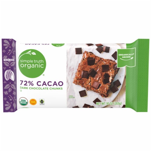Simple Truth Organic® 72% Cacao Dark Chocolate Chunks Perspective: front
