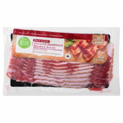 Simple Truth® Thick Sliced Uncured Hardwood Smoked Bacon Perspective: front